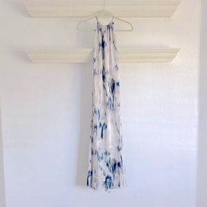 H&M Long Slip In Detail Blue Dress